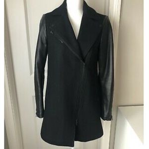Soia & Kyo wool/leather coat